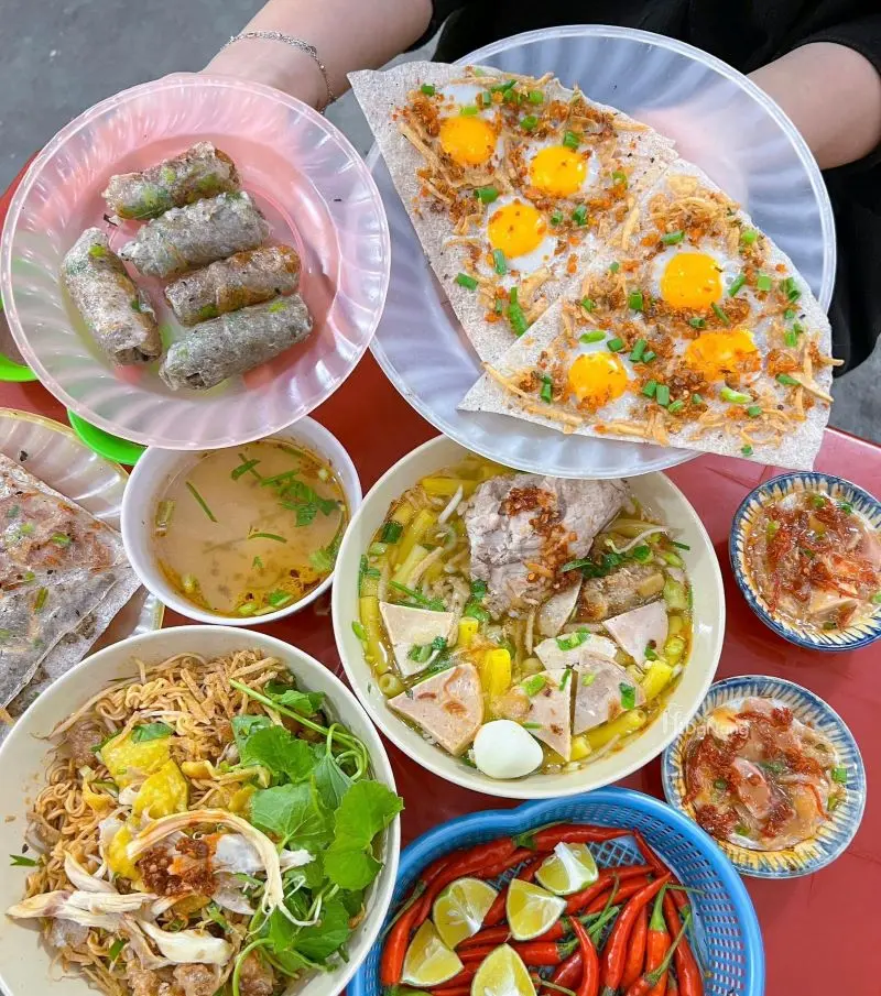 bánh tráng kẹp đà nẵng Quán dì Xí