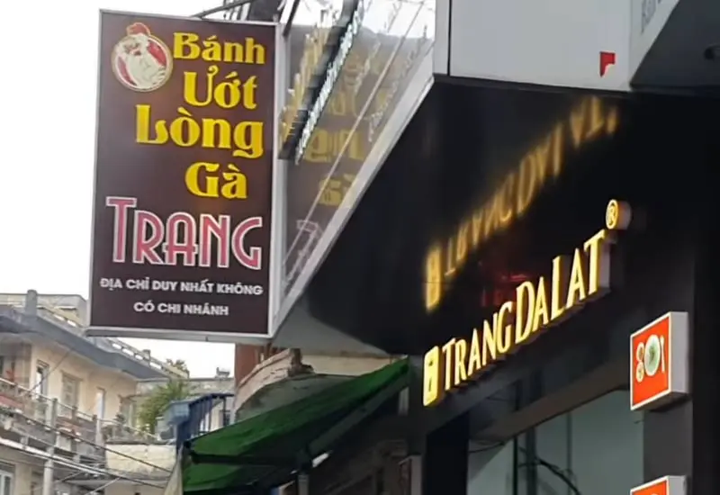 địa điểm ăn uống Đà Lạt Bánh Ướt Lòng Gà Trang