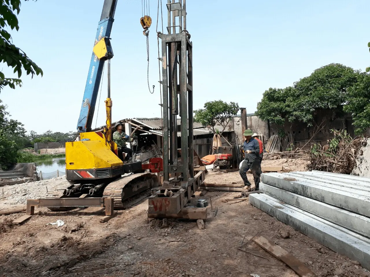 Ép Cộc Bê Tông Hậu Giang Sông Hậu