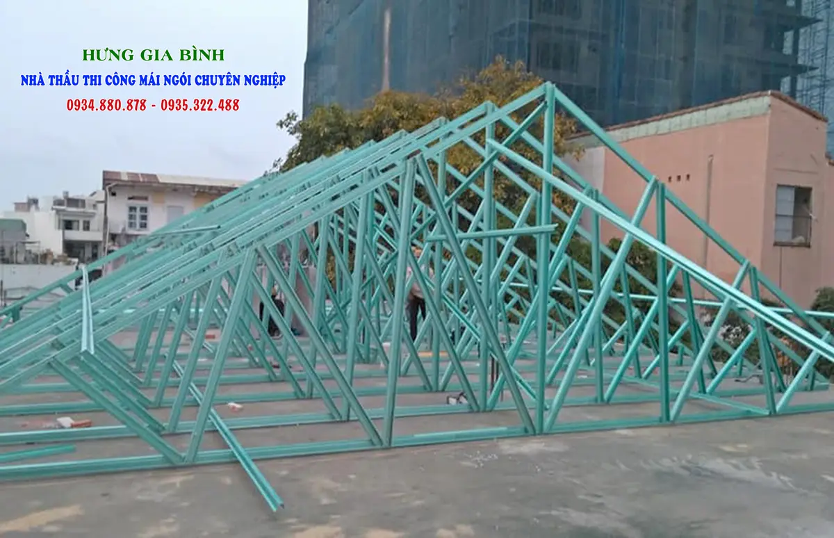 Khung kèo mái ngói Đà Nẵng Khung kèo mái ngói Đà Nẵng