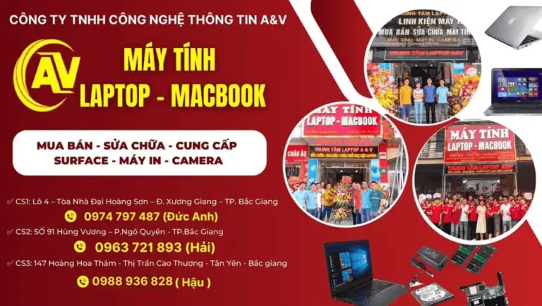 Top 12 Cửa Hàng Bán Laptop Cũ Bắc Giang Siêu Chất Lượng