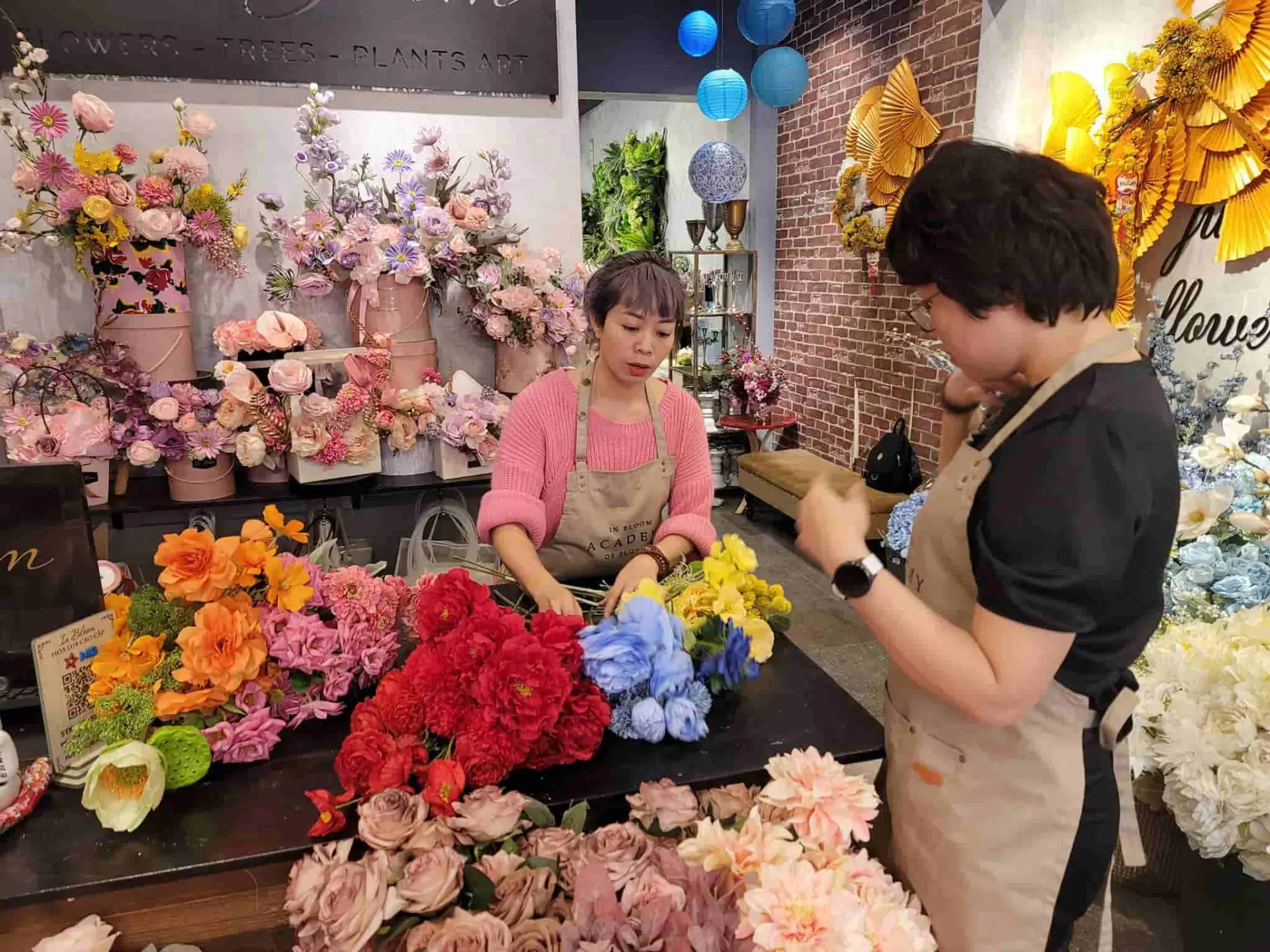 lớp học cắm hoa hà nội Học Viện In Bloom