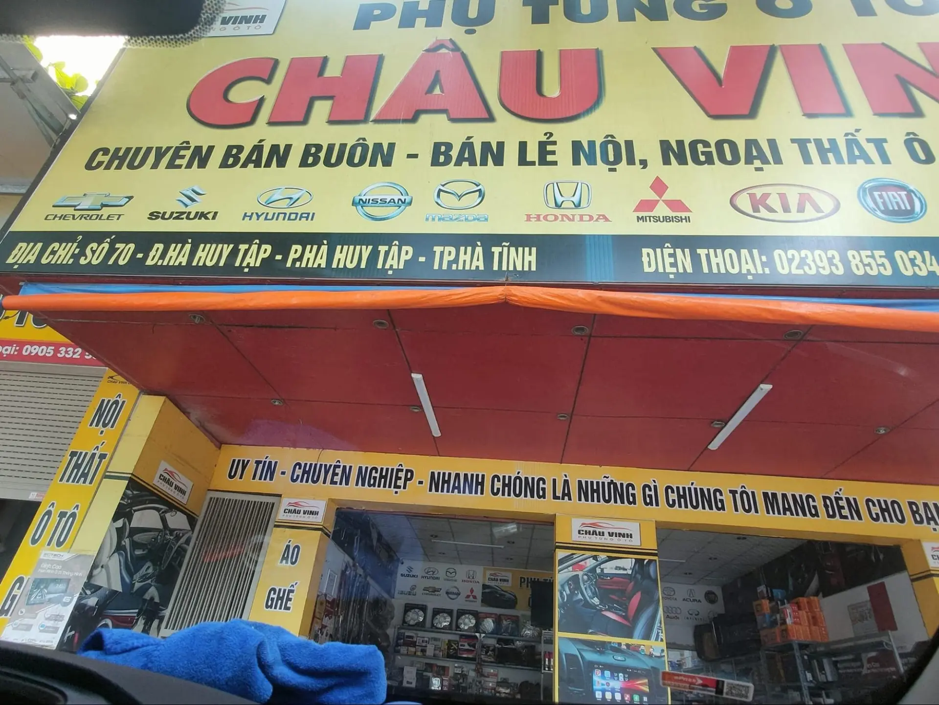 phụ tùng ô tô Hà Tĩnh Cửa Hàng Phụ Tùng Châu Vinh