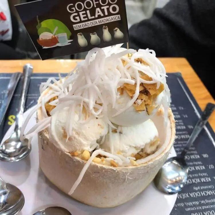quán kem dừa ngon hà nội