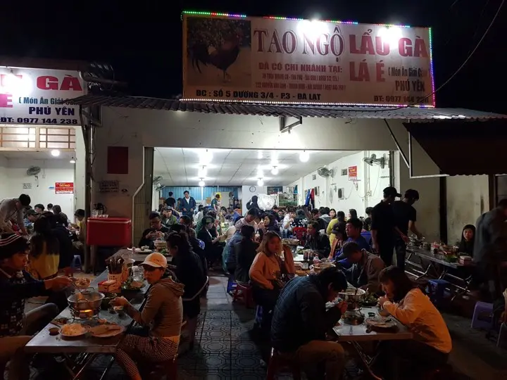 quán ăn ngon Đà Lạt Lẩu Gà Lá É Tao Ngộ