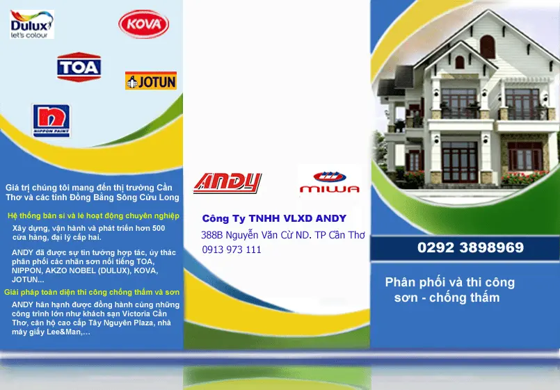 sơn chống thấm Cần Thơ chống thấm Andy