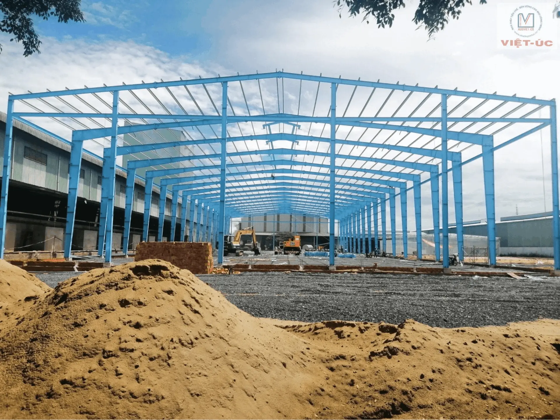 thi công nhà xưởng cần thơ Việt Úc - thi công nhà xưởng