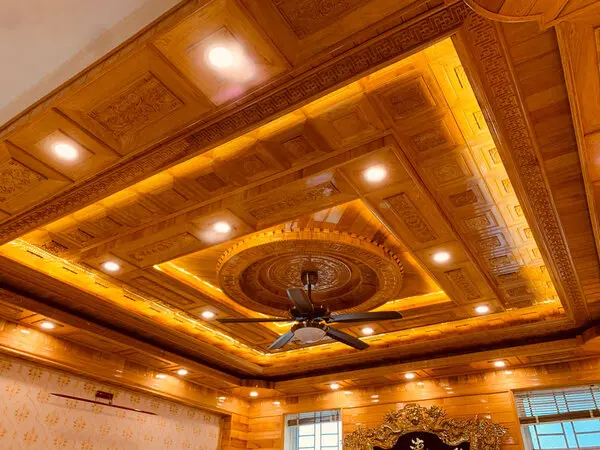 thi công trần gỗ Huế Floordi