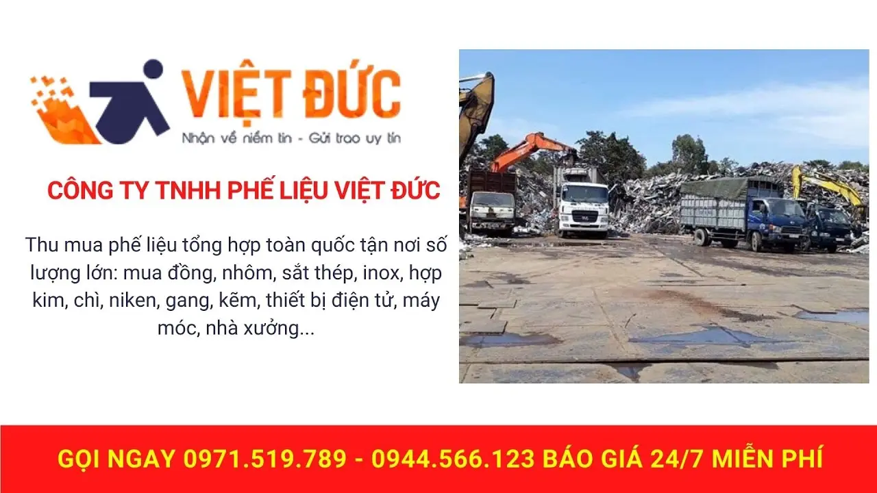 thu mua phế liệu vũng tàu Phế liệu Việt Đức