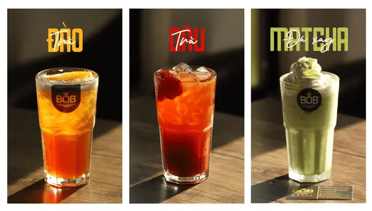 trà sữa đồng tháp B.O.B Coffee - Quán Trà Sữa Mang Phong Cách Hiện Đại