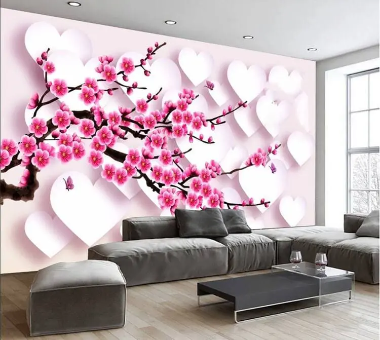 tranh dán tường 3D Hải Phòng Hoa Việt Hàn