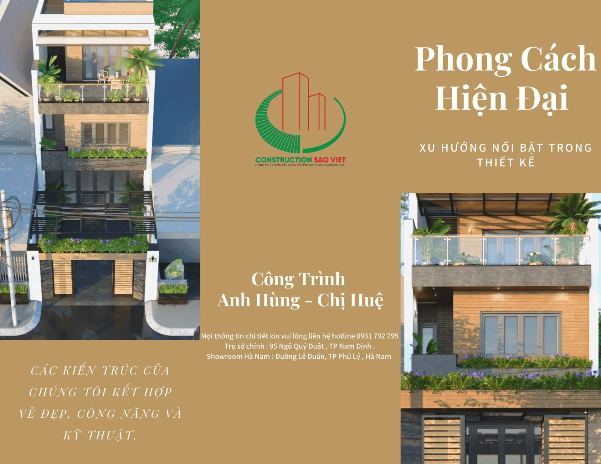 xây nhà trọn gói Thái Bình Sao Việt