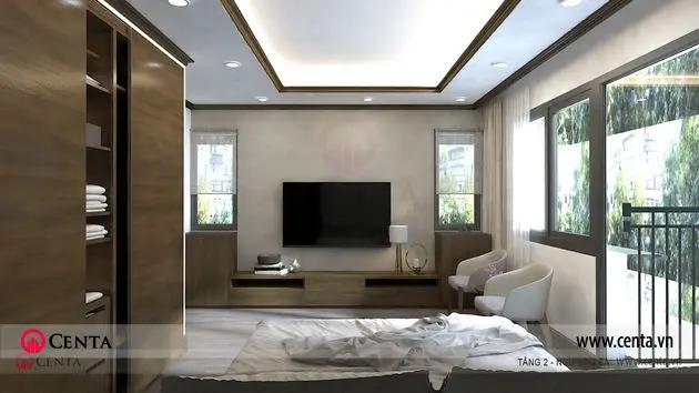 thiet-ke-noi-that-biet-thu-phong-ngu nội thất biệt thự phòng ngủ