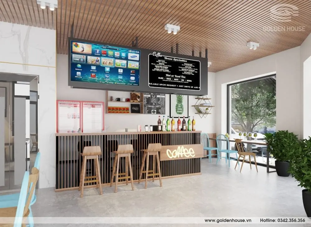 thiết kế quán cafe hải phòng Golden House