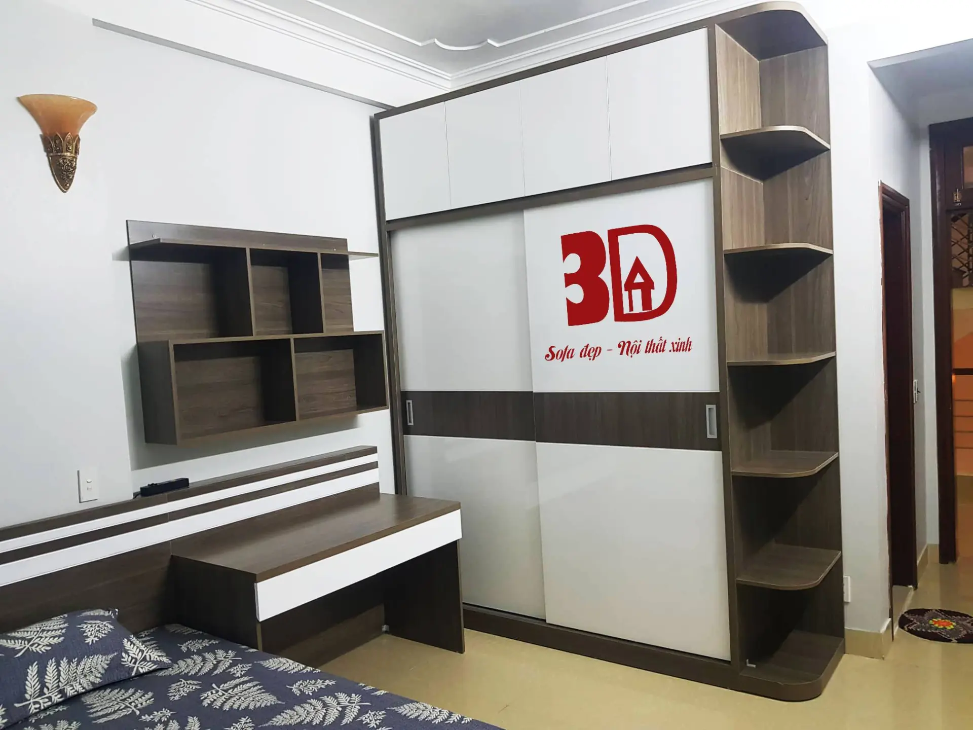 tủ gỗ cũ thanh lý 3D